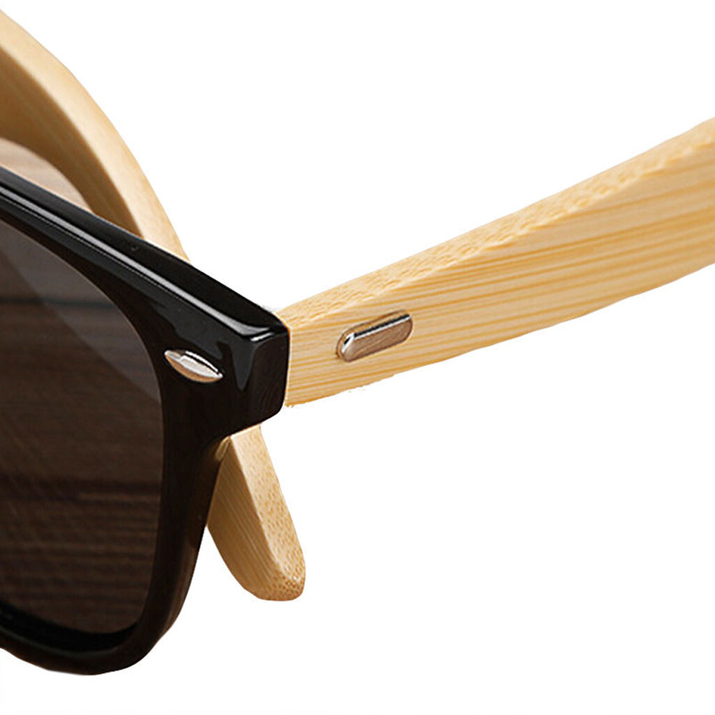 Bamboo Sunglasses Wooden Mens Womens Retro Vintage Wood Mirror Polarized Glasses