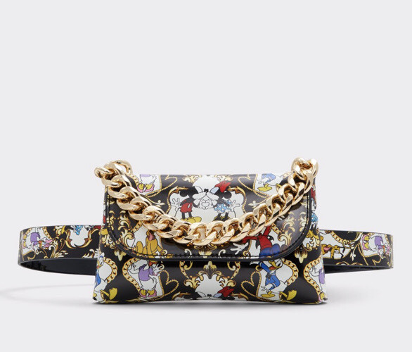 【ALDO】ディズニーコラボ ラインストーン ショルダーバッグ Disney X Aldo Belt Bag Purse Crossbody Mickey Minnie Black