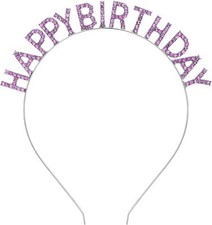 CIEHER Purple Birthday Crown Headband, It's My Headband,...