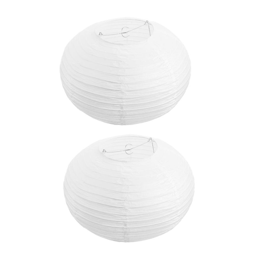 Sewroro 2 White Oval Paper Lanterns Hanging Lamp Shade eBay