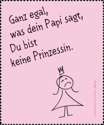 Freches Brillenputztuch / Microfasertuch von Rannenberg & Friends ''Prinzessin''
