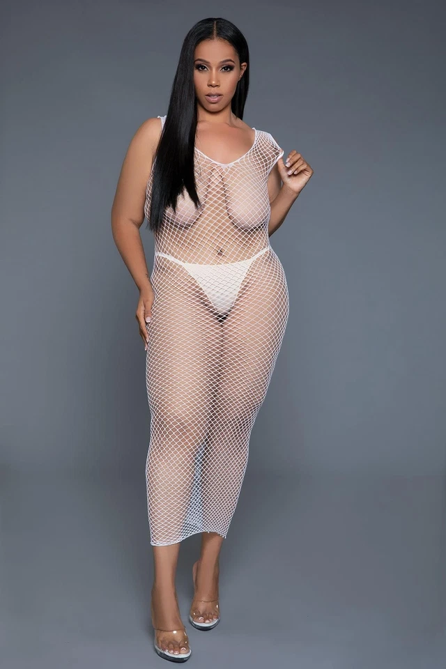 BeWicked Unleash Me Dress Bodystocking Black White Red or Blue - Image 4 of 4