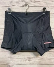 Souke Sports Women's Cycling XL Shorts Black/Grey Spandex Stretch Padded PS6011