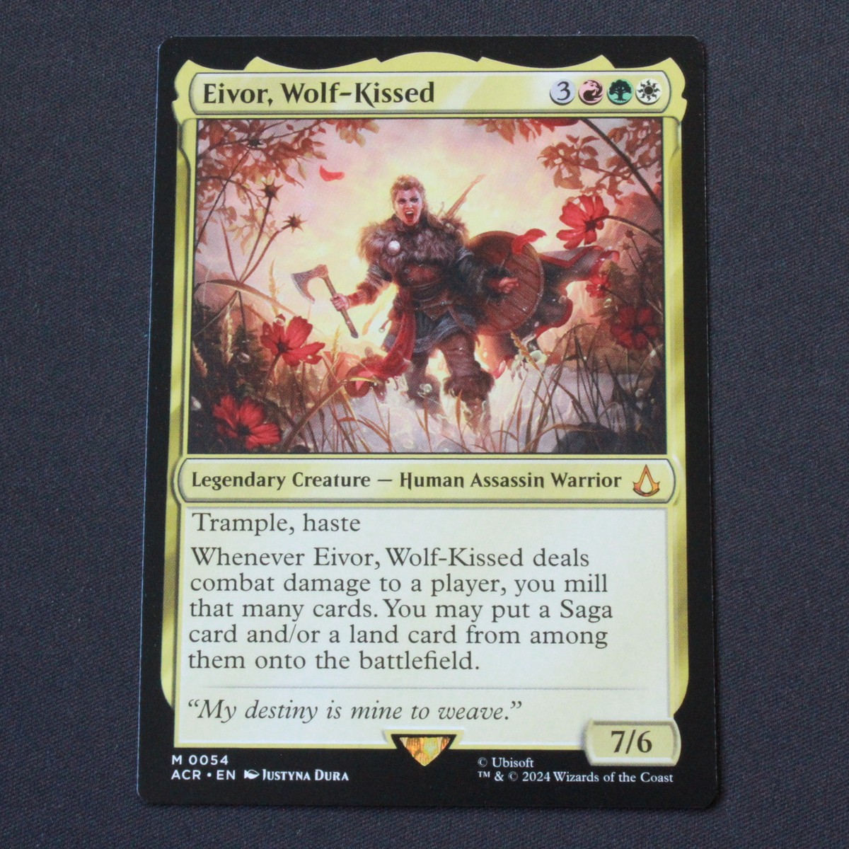 eivor wolf kissed mtg commander deck Eivor, Wolf-Kissed 54 MTG Assassin's Creed (ACR) Mythic NM