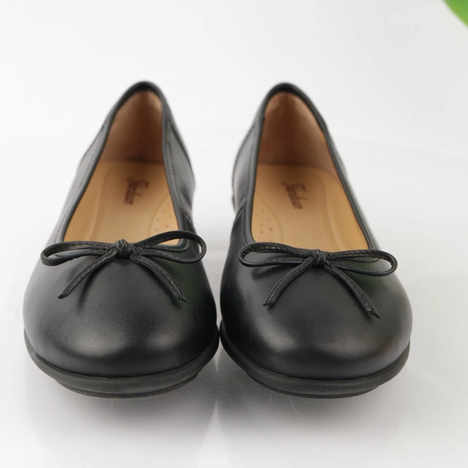 Zapato de Trabajo Florsheim Mujer Emi Ballet Plano Talla 36 6 Cuero Negro Sin Cordones Cómodo Foto 2 de 4