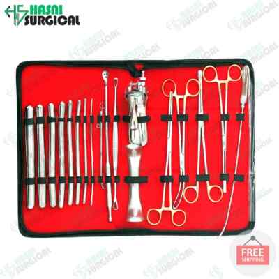 Premium  Gynaecology Dilation and Curettage (D&C) Kit Surgical Instruments Set