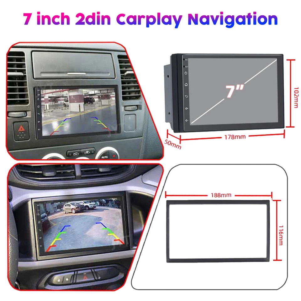 7" Apple CarPlay Android auto Head Unit Cam BT Car Radio For Kia Rio 2005-2011 - Imagem 2 de 4