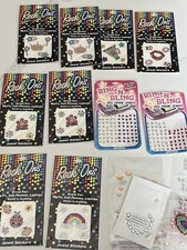New. 12 Plus Sets Of Jewel Stickers. They Sparkle And Stick To Anything 