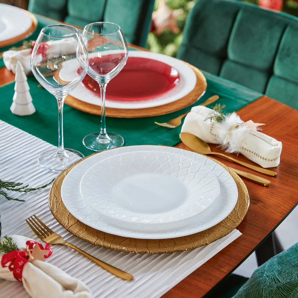 Luminarc Amario 18pc Opal Glass Dinner Set Dinnerware Modern Summer Plates NEW - Image 3 of 4