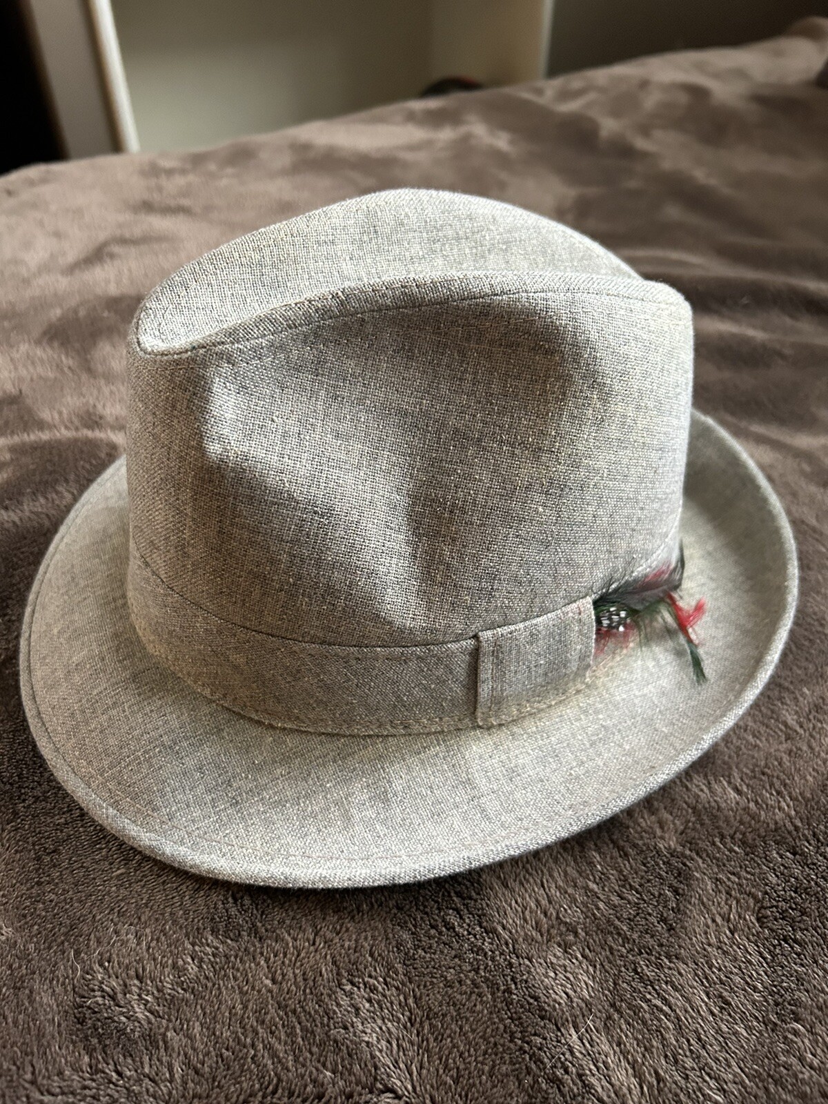 Vtg JCPenney Tweed Fedora United Hatters Union Workers Mens Hat Size 7