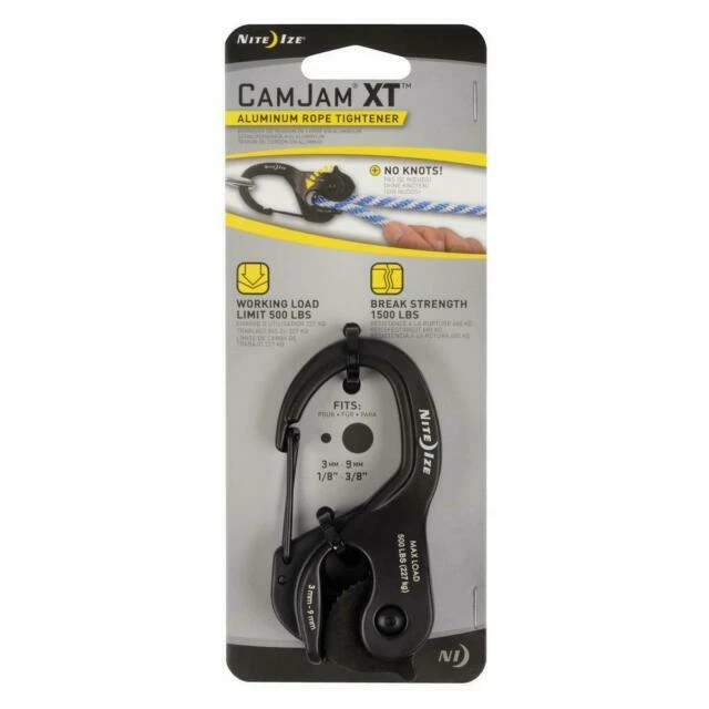 Nite Ize NI-NCJLA-S Aluminum Cord Tightener - Black