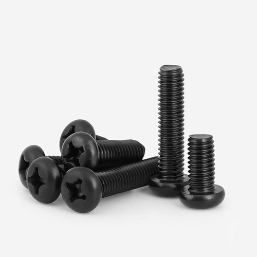 Viti macchina testa tonda Phillips nylon nero testa tonda bulloni M6-M8 L:8-60 mm - Foto 3 di 31