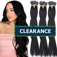 150G THICK Nano Ring Tip 100 Real Human Hair Extensions Loop Nano Bead Black US
