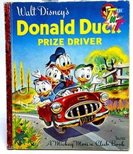 Disney Donald Duck Prize Driver Little Golden Book 1956