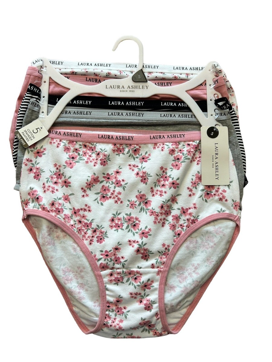 LAURA ASHLEY Intimates Cotton-Spandex Brief Panties~Size S~5