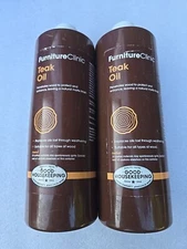 2 PACK FURNITURE CLINIC Teak Oil | Wood Oil Protects & Cleans Indoor/Outdoor 