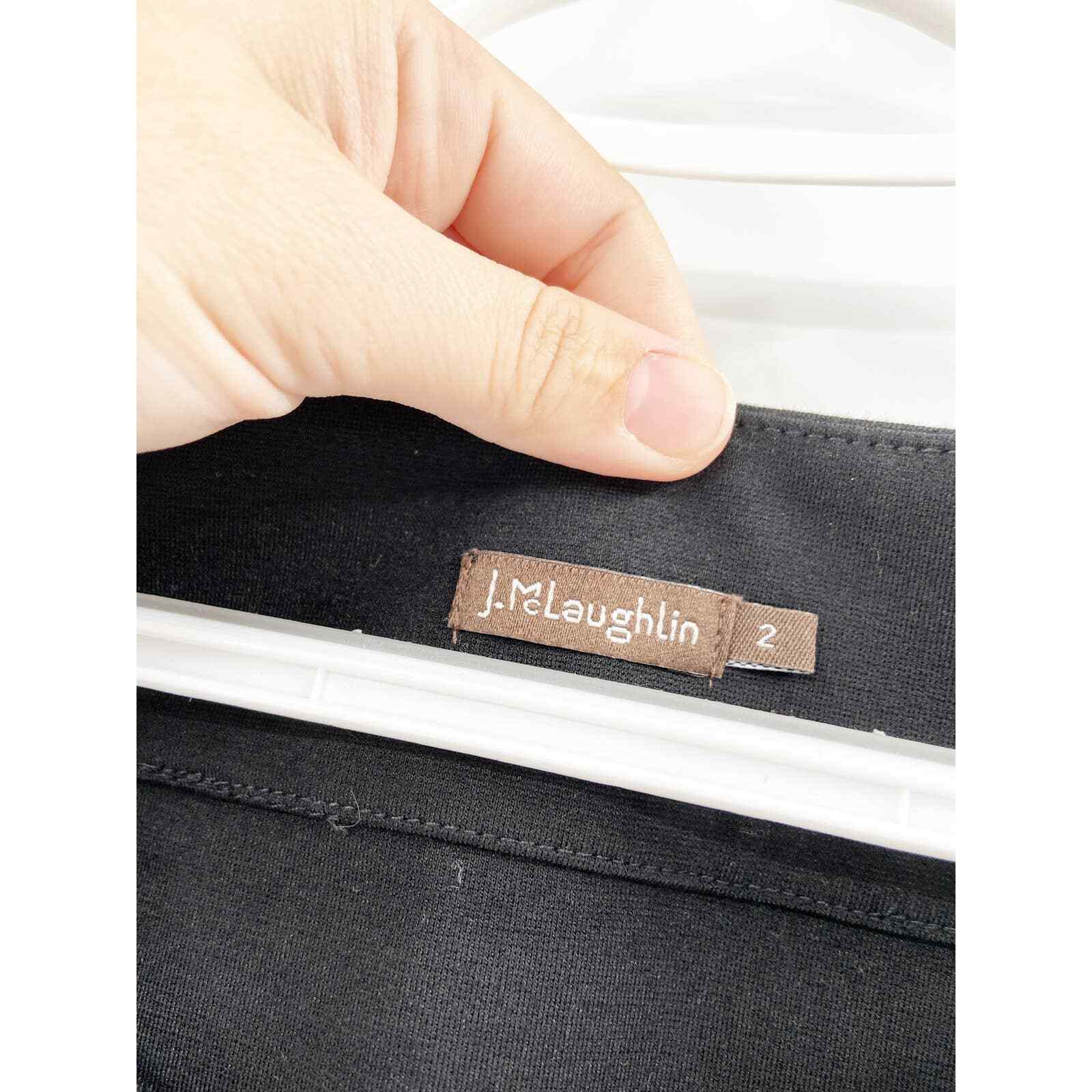 J. McLaughlin Solid Black Sleeveless Sheath Dress… - image 4