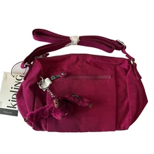 Kipling Wes Cross Body Handbag Unisex Adult One Size Purple Adjustable Strap