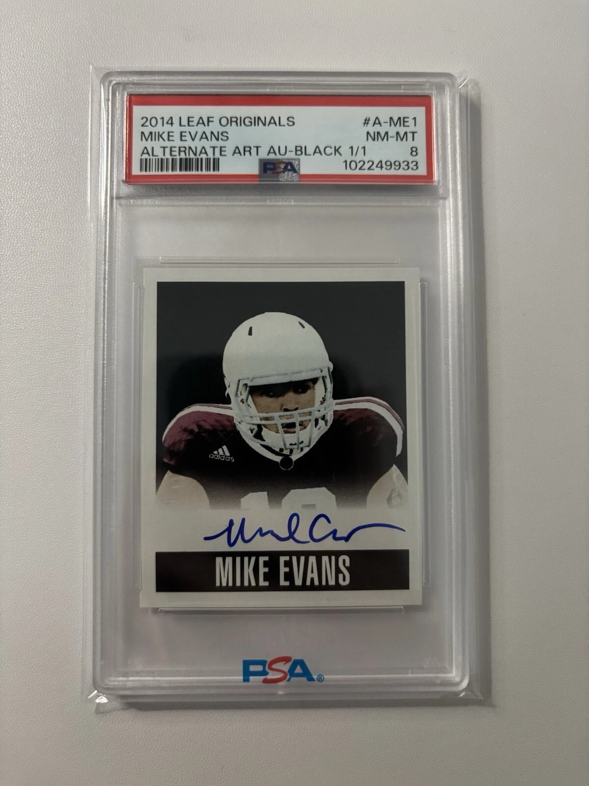 Mike Evans Leaf Originals Alternate Art Autograph #AME1 Black 1/1