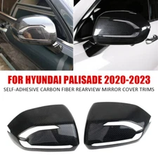 For Hyundai Palisade 20-23 Carbon Fiber ABS Side Rearview Mirror Cover Trim Caps