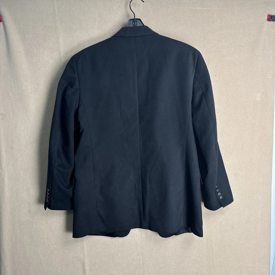 Blazer Gianfranco Ruffini Italia 42R 3 Botones Abrigo Deportivo Traje Chaqueta Negro Gamuza Foto 2 de 4