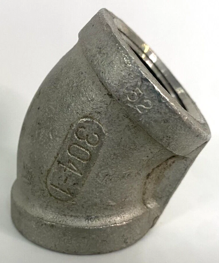 45° ELBOW FITTING 1" FNPT 304SS CLASS 150 - Image 3 of 4