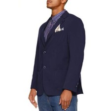 Plus Size Mens Maxfort Jacket Blazer Cotton Summer Lightweight Meazza Blue