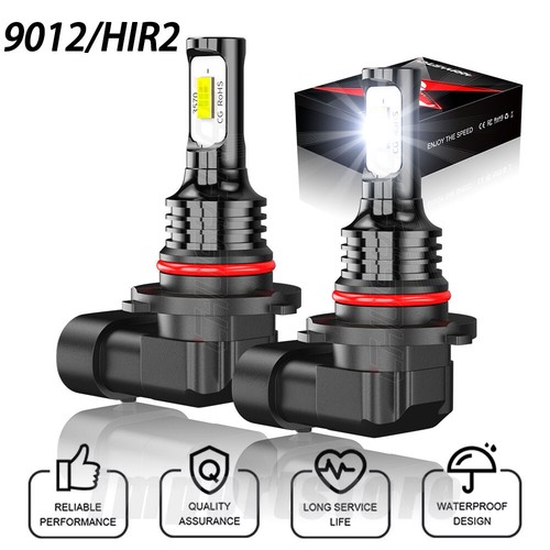 Kit De Faros LED 9012 HIR2 Para Fiat 500 2012-2019 | CREE 120000LM Blanco 6000K 60W