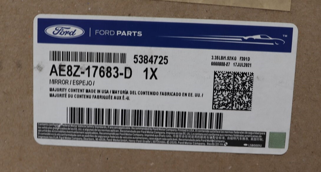 13 14 Ford Fiesta Driver Side View Mirror 1636928 for sale online 