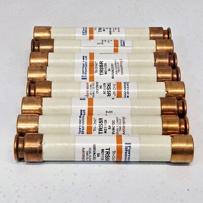 (8) Mersen Ferraz Shawmut TRS5R Tri-Onic Time Delay Fuses 5 Amp 600v Class RK5