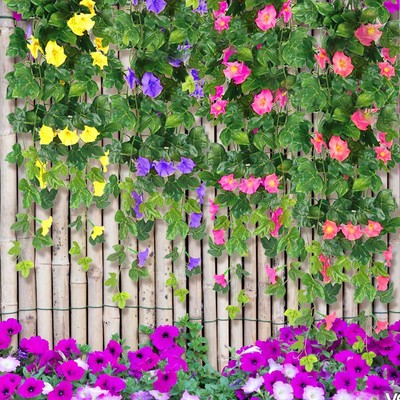 NEW Artificial Fake Hanging Flowers Vine Plant Garland Home Garden Decor Outdoor