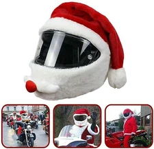 ON SALE!! Christmas Santa Claus Costume Velvet Motorcycle Helmet Cover Hat Cap