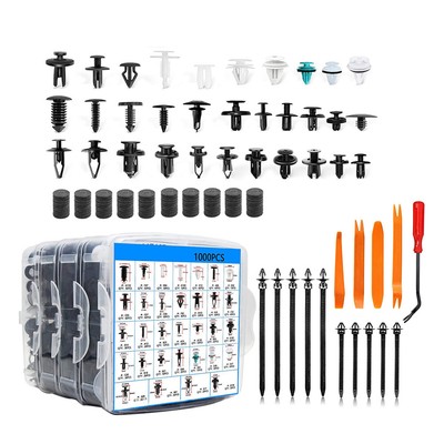 1000x Auto Halteklammer Autobefestigung Push Trim Clip Pin Niete Bumper Kit New