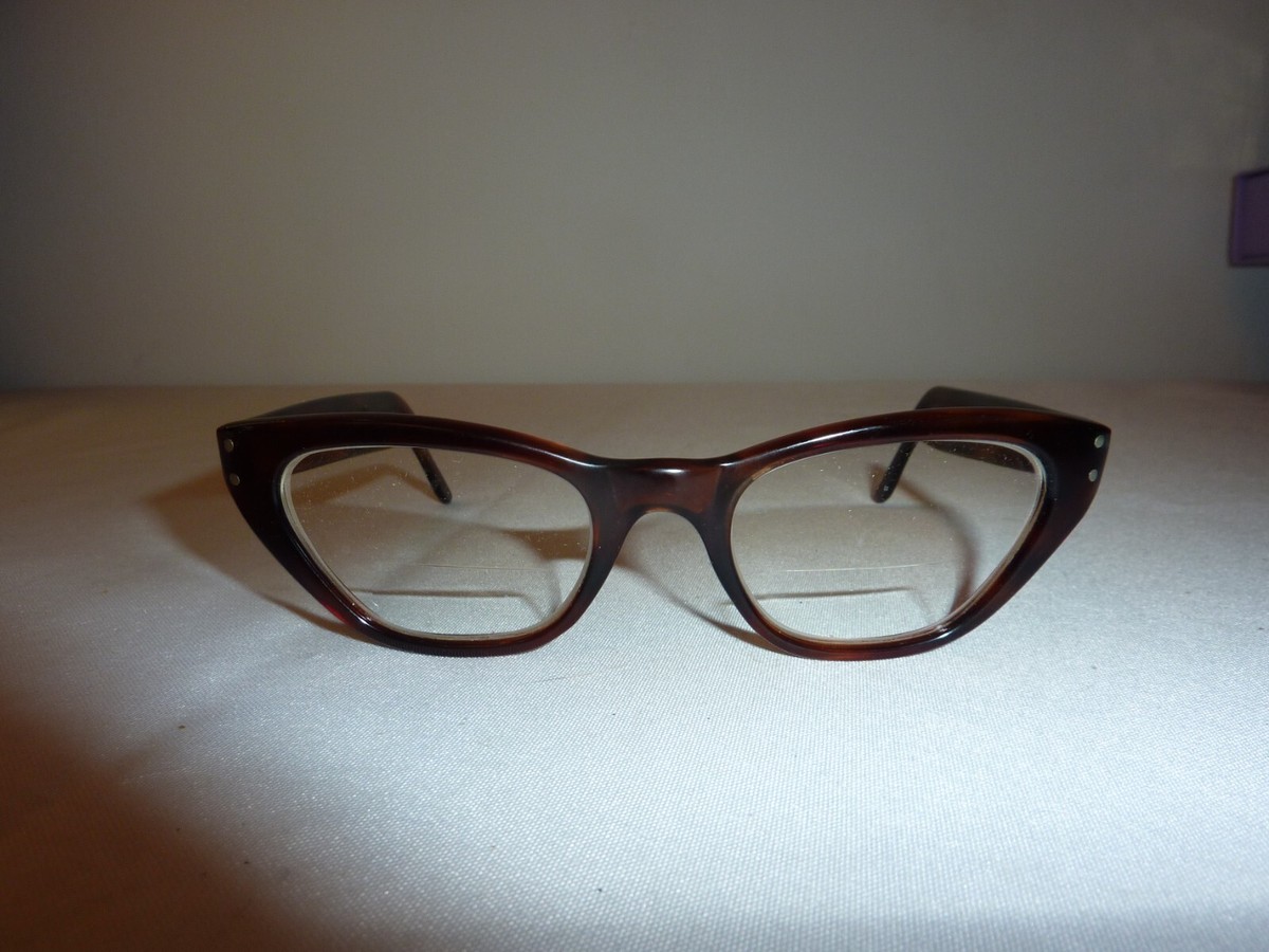 Swank Vintage 60s Tortoise Cat Eye Eyeglass All States Frame