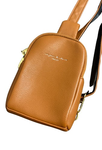 Travel Sling Bag Leather Crossbody Bags for Women Fanny Packs Small Brown