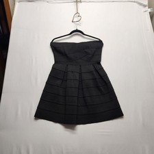 ⭐️NWT Eyeshadow Heavy Bandage Fit Strapless Textured Pleated Mini Dress Large