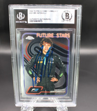 ANDREA KIMI ANTONELLI SIGNED 2024 TOPPS CHROME FORMULA 1 #22 ROOKIE CARD BECKETT