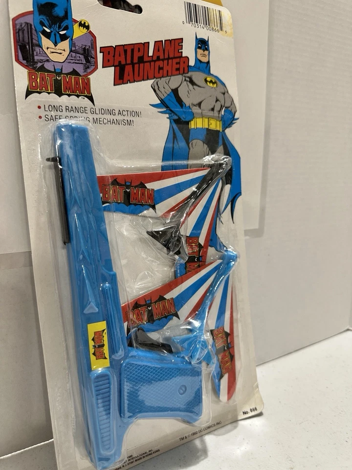 Batman Batplane Launcher 1989. Gordy Intl'. Inc. TM 1982 DC Comics Inc. ¡Nuevo en paquete! Foto 3 de 4