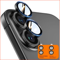 Kameraschutz FüR Iphone 16 16 Plus Ultra Hd 9H+ HäRte Kratzfest Schwarz 2 Sets