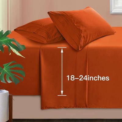   King-size bed sheets 1800 thread count bed sheets and pillowcases  4-piece set