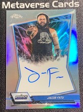 2026 Topps Chrome WWE #BBA-JAC Jacob Fatu Refractor Blue Brand Autographs Auto
