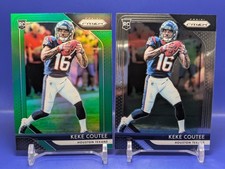 Keke Coutee 2 Rookie Card 2018 Panini Prizm Green SP + Base #228 Texans RC. rookie card picture