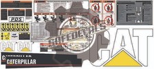 Kit completo decalcomania carrello elevatore CAT E3000 con applicatore, istruzioni e leggenda decalcomania