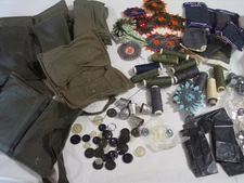 Big Lot Original German Military Surplus Army Field Sewing repair kit Case/Bags