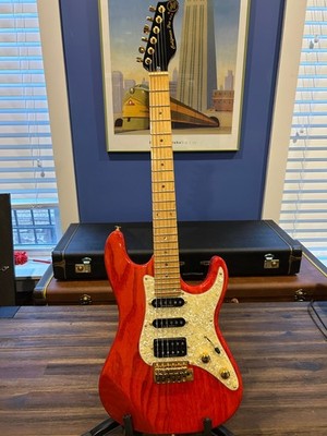 New 1990's Translucent Orange Valley Arts California Pro Guitar