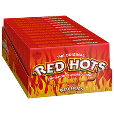 Red Hots, Cinnamon Flavored Hard Candy, 5.5 Ounce Theater Candy Boxes Pack of 1
