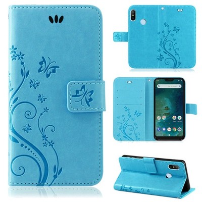 Handy Tasche Handyhülle Flip Cover Wallet Case für Xiaomi Redmi Note 9 Blau