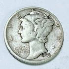 1935 LIBERTY MERCURY 90% SILVER DIME CIRCULATED COIN #5320