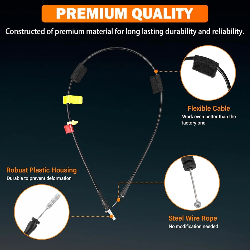 Rear Door Upper Latch Cables for 1997-2003 Ford F150, 2004 F150 Heritage, 97-99 - Image 3 of 4