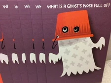 RSVP HALLOWEEN GREETING CARDS New w/envelope LOT 6 "BOOOOGERS!" **GREAT PRICE***